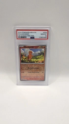 Charmander 2024 151 5-Pack Mini Tin Costco Pack 004/165 PSA 10 Gem Mint