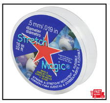 Stretch Magic Elastic Beading Cord   Clear Color, 0.5mm in Diameter, 10-Meter 3