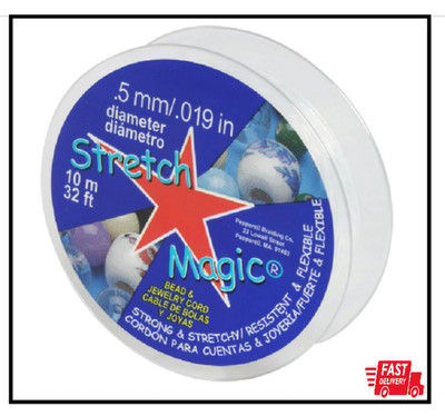 Stretch Magic Elastic Beading Cord   Clear Color, 0.5mm in Diameter, 10-Meter (3