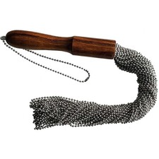 Rouge Beaded Metal Flogger Silver