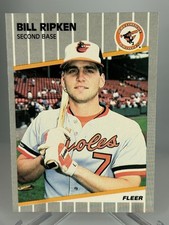 1989 Fleer - Billy Ripken #616 FF on Bat Knob Black Box Rookie