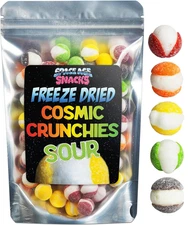 Sour Freeze Dried Candy - 4 Ounce Freeze Dried Sour Cosmic Crunchies Viral Candy