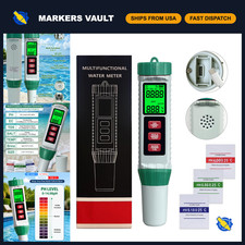 5-in-1 Digital pH TDS EC Temp Meter - Voice, Auto Calibration, 0.01 Accuracy fo