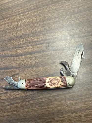Vintage 60s Imperial Prov. U.S.A. Boy Scout of America Pocket Knife Be Prepared