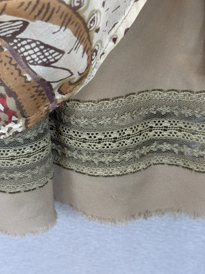 Minifalda Votre Nom para mujer talla 8 estampados de cachemira 100 % seda encaje dobladillos Foto 3 de 4