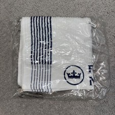 Peter Millar 22 X 44 Golf Tour Caddy Ręcznik w kolorze białym z niebieskimi paskami Fabrycznie nowy/torba