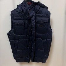 G-Star RAW Navy Down Vest M with Hoodie  4 Front Pockets