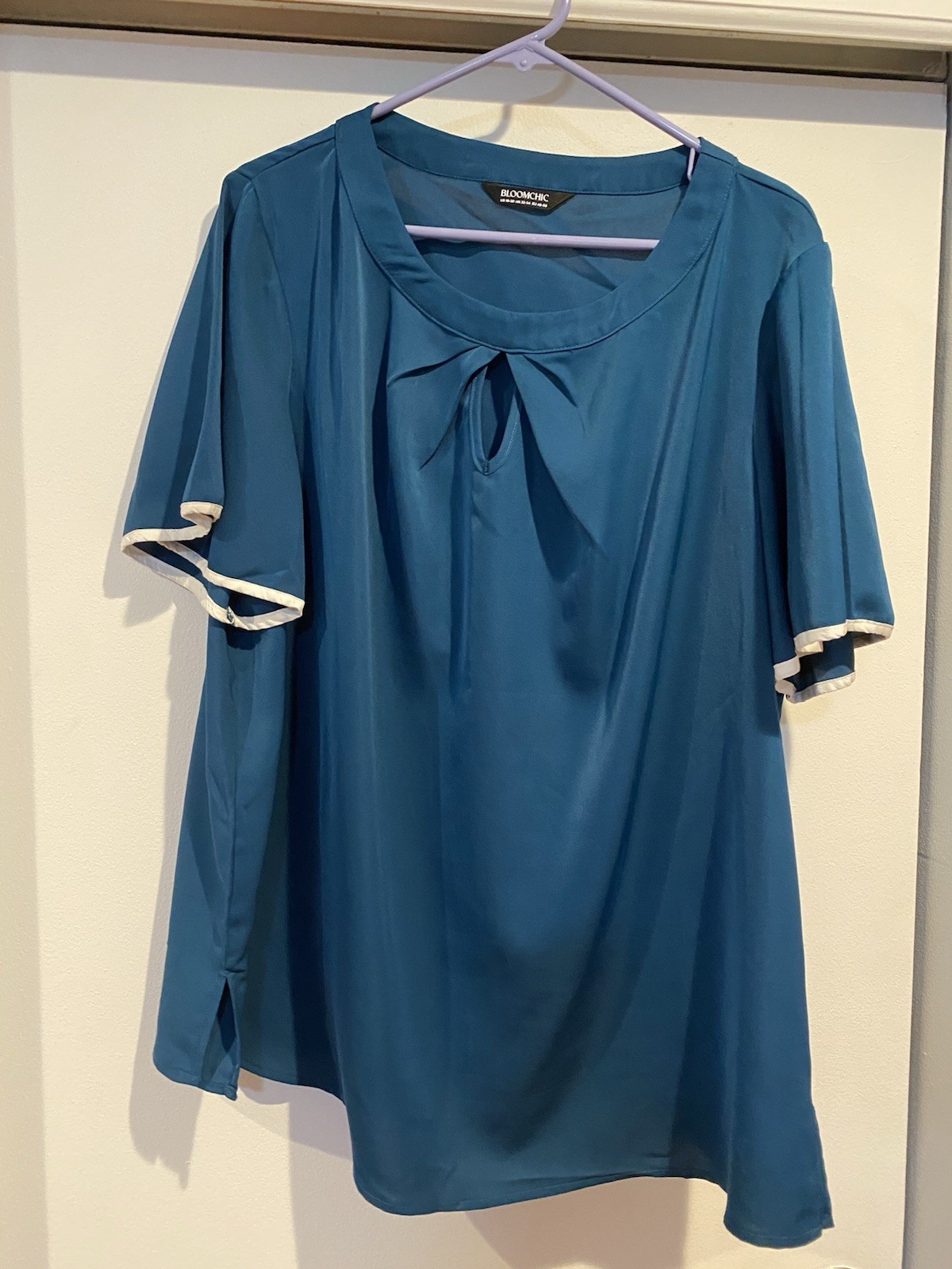 BloomChic Flared Sleeve Key Hold Solid Blouse - image 1