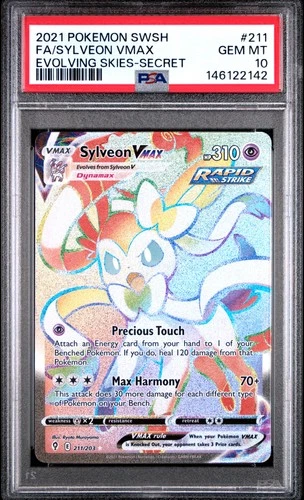 PSA 10 Sylveon Vmax 211/203 Evolving Skies SECRET