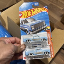 Hot Wheels 2025 Mainline Case G '83 Chevy Silverado Light Powder Blue LOT of 2
