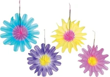 Fun Express - Tissue Flower Decorations for Party - Party Decor - Hanging Decor 