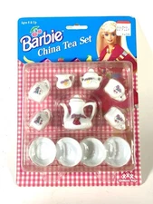 Barbie Vintage Barbie Miniature Doll Size China Tea Set Chilton Toys New Sealed