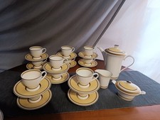 Servizio da Thè e Caffè+Zuccheriera+Lattiera  In Porcellana e Oro- Villeroy Boch