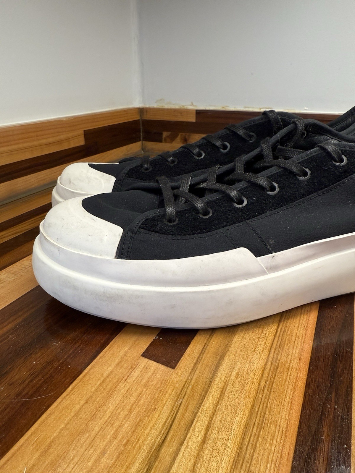 Adidas Y-3 Ajatu Court Low Black White Leather Men’s Size 12.5 NO BOX thumbnail 5