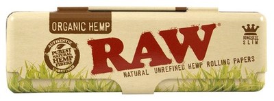 3x RAW Organic Metalletui 110mm Metal Tin Case für Kingsize Papers