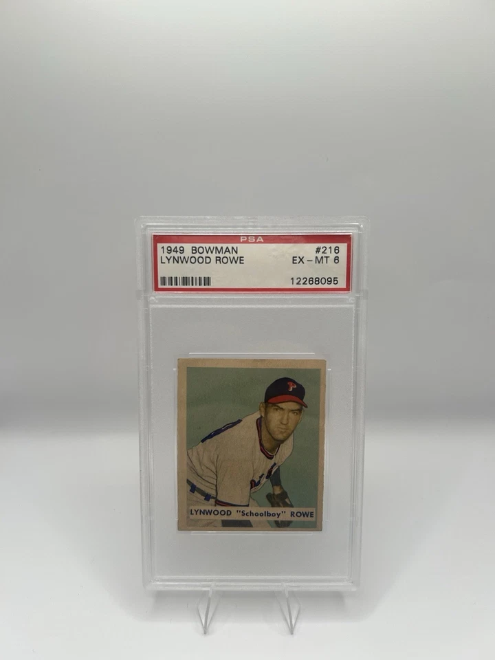 1949 Bowman Lynwood “Schoolboy” Rowe Phillies PSA 6 Excellent-Mint - Image 2 of 3