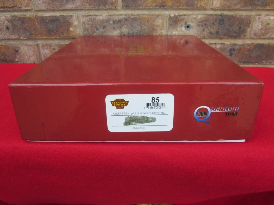 Broadway Limited Paragon Locomotive #85 AT&SF 2-10-4 PTD & LETTERED #3829 HO NEW - Image 4 of 4