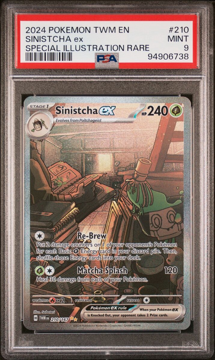 PSA 9 Sinistcha Ex SIR 210 2024 Pokemon Twilight Masquerade PSA 9 Sinistcha Ex SIR 210 2024 Pokemon Twilight Masquerade
