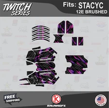Graphics Kit for  STACYC 12E Brushed Electric Bike Twitch-magenta-shift
