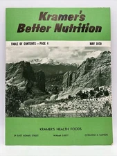 1970 MAY KRAMER'S BETTER NUTRITION Health Food Journal Magazine Products