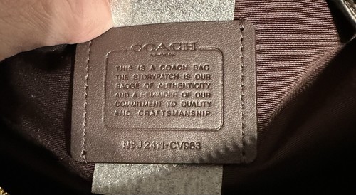 NWT Coach Rowan Long Satchel Walnut Black Signature Canvas Handbag CV963 - Picture 3 of 15