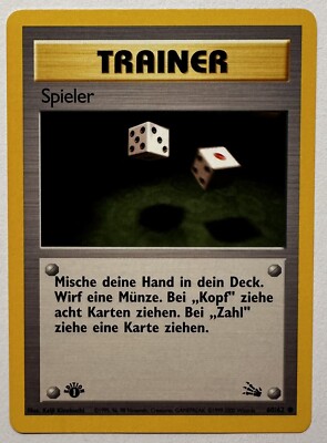 Pokémon Karte Trainer Spieler 60/62 First 1. Edition - First Edition Fossil