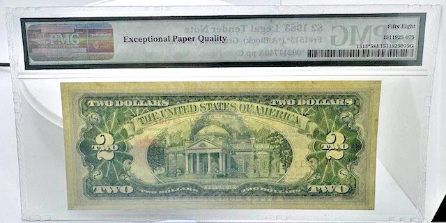 1963 $2 RED SEAL LEGAL TENDER STAR NOTE 🔥PMG CHOICE AU 58 EPQ🔥 - Image 2 of 2