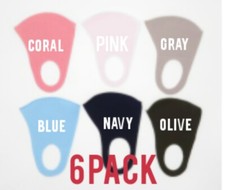 Breathable Fashion Cool Unisex Face Washable Reusable Mask - 6 Pack Mix