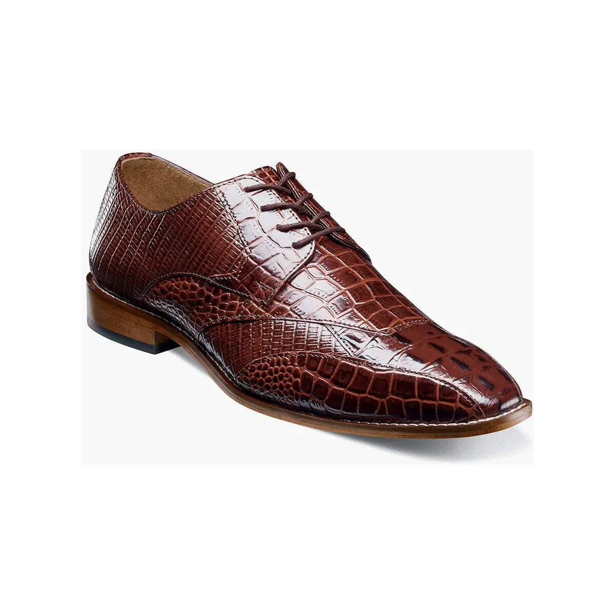 Stacy Adams Cognac Multi-Tone Shoes Stacy Adams Madison Cognac Lace Up Dress Boots for Men main image 3