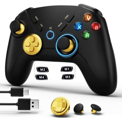 Multi Platform Wireless PC Controller, Gaming Controller. Black (New) Open Box.