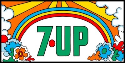 1971 Style 7up, 7-up Soda Logo NEW Sign: 24 x 48'' USA STEEL