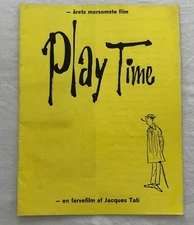 Playtime Jacques Tati, Barbara Dennek, Rita Maiden 1967 Danish Movie Program