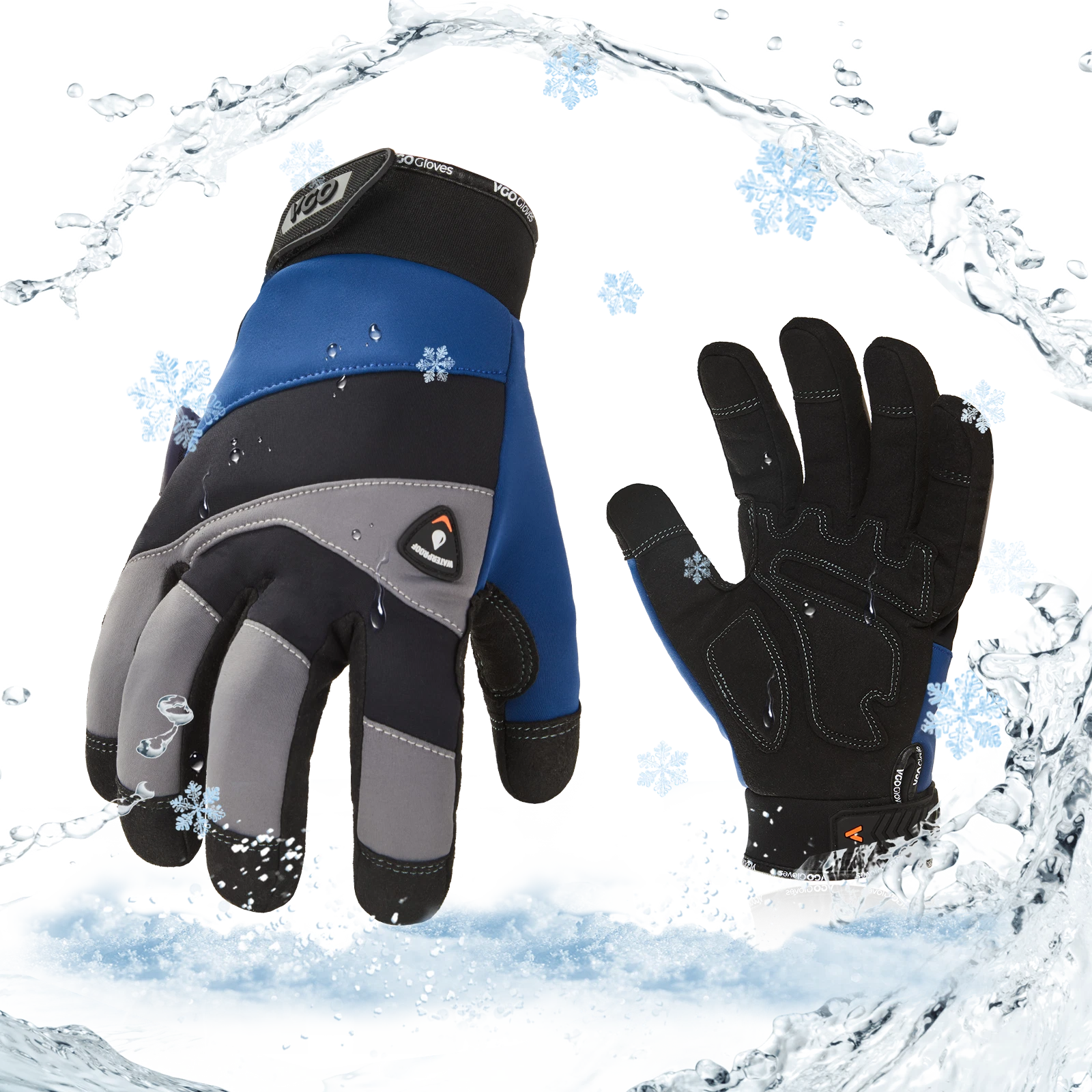 Vgo 2 Pairs -20℃/-4°F COLDPROOF, Winter Work Gloves, Oil Resistant (SL7721FW)