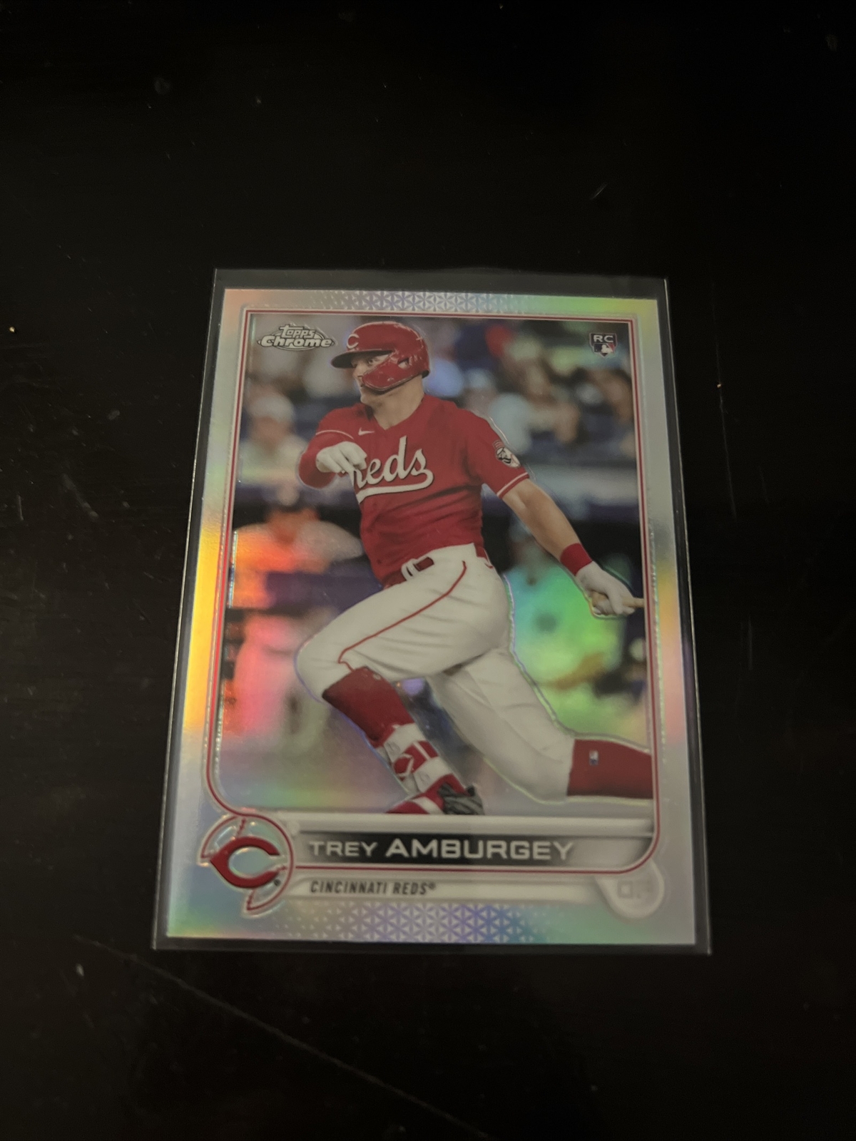 2022 Topps Chrome Refractor #61 Trey Amburgey RC Cincinnati Reds