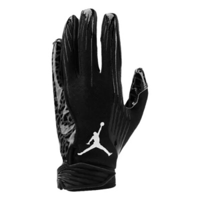 Nike Air Jordan Knit Football Gloves Jet Black White Elephant Print Size Medium | eBay