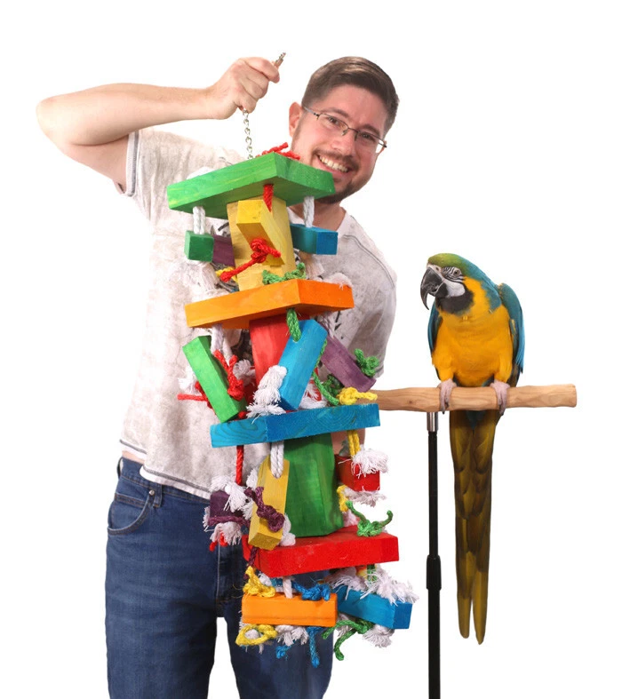 PARROT WIZARD Tropical Stack XXL Parrot Toy - Huge Toy for Hyacinth and Green Winged Macaw
