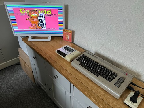 Garfield Big Fat Hairy Deal Commodore 64 - Working -👽👾Retro Gift Idea👾👽 - Afbeelding 22 van 24