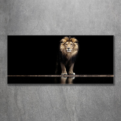 Wandbild aus Plexiglas  Druck auf Acryl 120x60 Tiere Löwen-Porträt