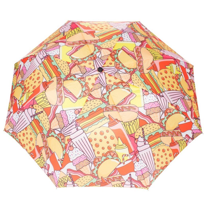 ⌘SALE⌘ New L!Q Auto Open Umbrella FAST FOOD Foodie Pop Art Foldable with Sleeve