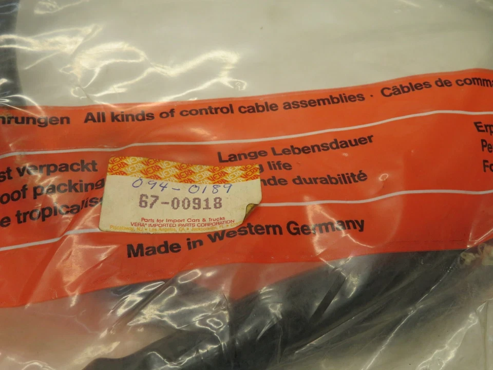 Cable de freno trasero compatible con Volvo 242 244 264 DL GL GLE 164E EPC marca 094-0189 Foto 3 de 3