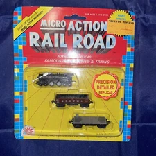 Vintage 1989 Funrise Micro Action Rail Road Toy Locomotive New On Card  BXH