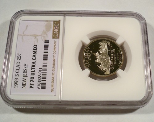 1999-S 25c CLAD NGC PF70UCAM NEW JERSEY QUARTER PROOF ULTRA CAMEO PR 70 - Picture 3 of 3