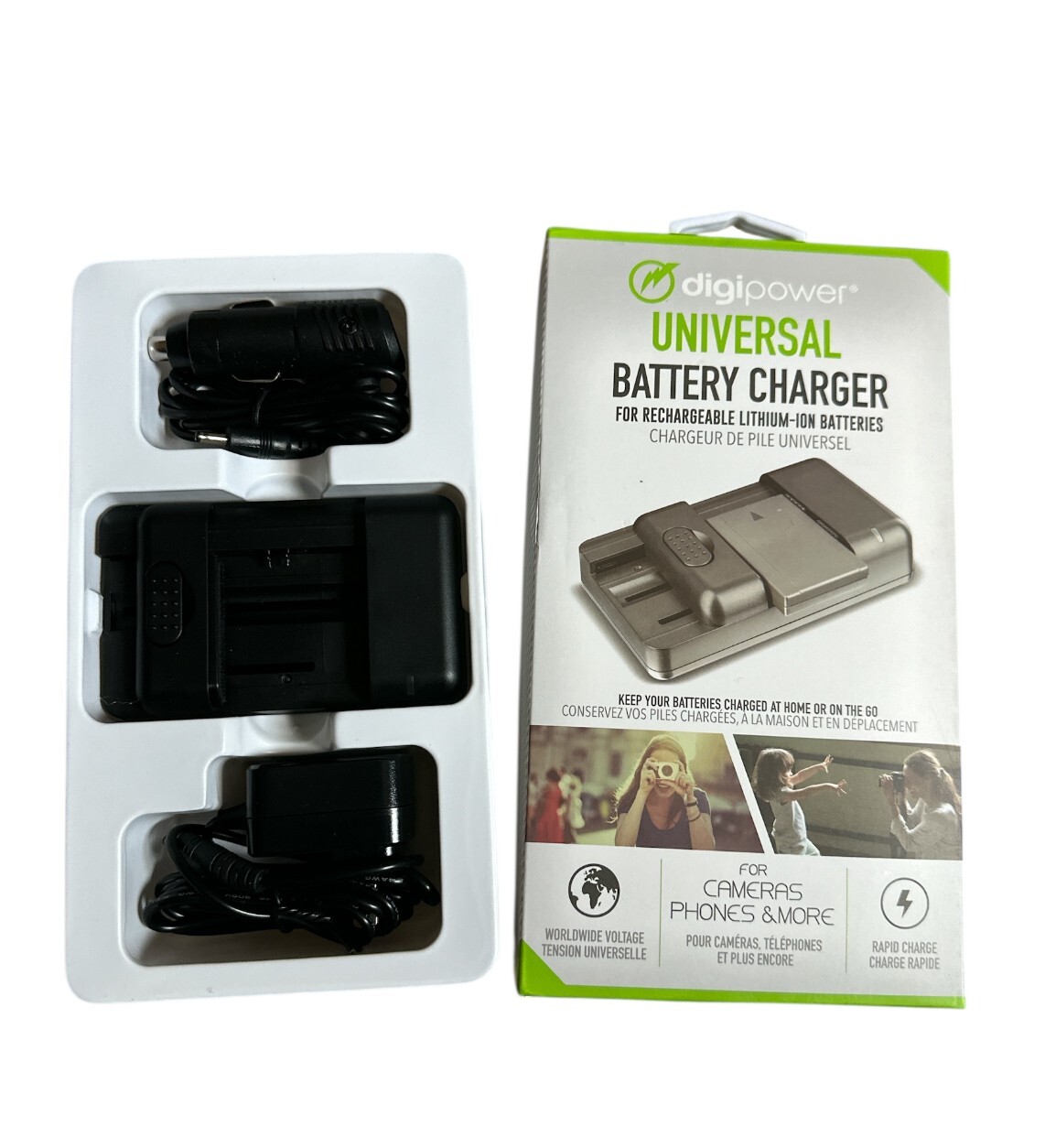 Universal Battery Charger TC-200 for Lithium-Ion Camera Batteries Digipower