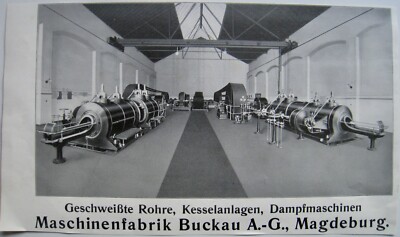 Originalwerbung Reklame Maschinenfabrik Buckau AG Magdeburg vor 1910