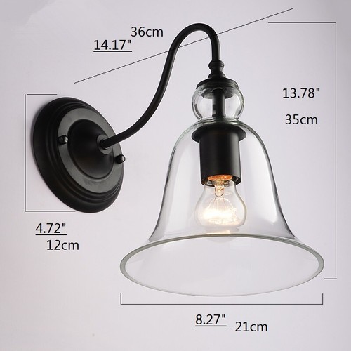 Indoor Wall Light Kitchen Wall Sconce Room Glass Wall Lights Swing Arm Wall Lamp - Picture 2 of 8
