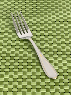 Yamazaki VICTORIA GOLD Stainless Gold Accent Salad Fork Japan Flatware - 6 1/2''