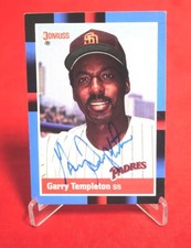 Garry Templeton On Card Auto Autographed 1988 Donruss Baseball Card #649