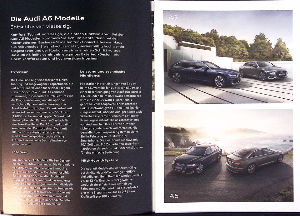 EA8085 Brochure Catalogue Audi A6 S6 RS6 06/24 German Deutsch Austria - Photo 2/3