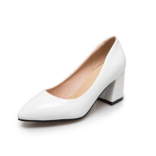 Scarpe décolleté Queen Work Office donna tacchi a blocco punta trascinata taglia - Foto 25 di 25