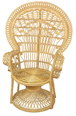 design Pfauenthron beige Rattansessel Sessel Rattanstuhl hochwertig preiswert